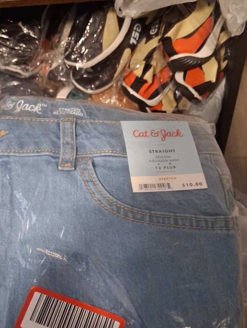 Cat & Jack Light Blue Straight Mid-Rise Jeans - Women's